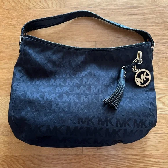 Michael Michael Kors Leather Tassel Hobo w/Tags - Grey Hobos  Michael kors tassel hobo display picture 1